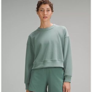 Lululemon Softstreme Perfectly Oversized Cropped Crew in Medium Forest